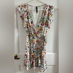Design Lab Floral & Polka Dot Dress
